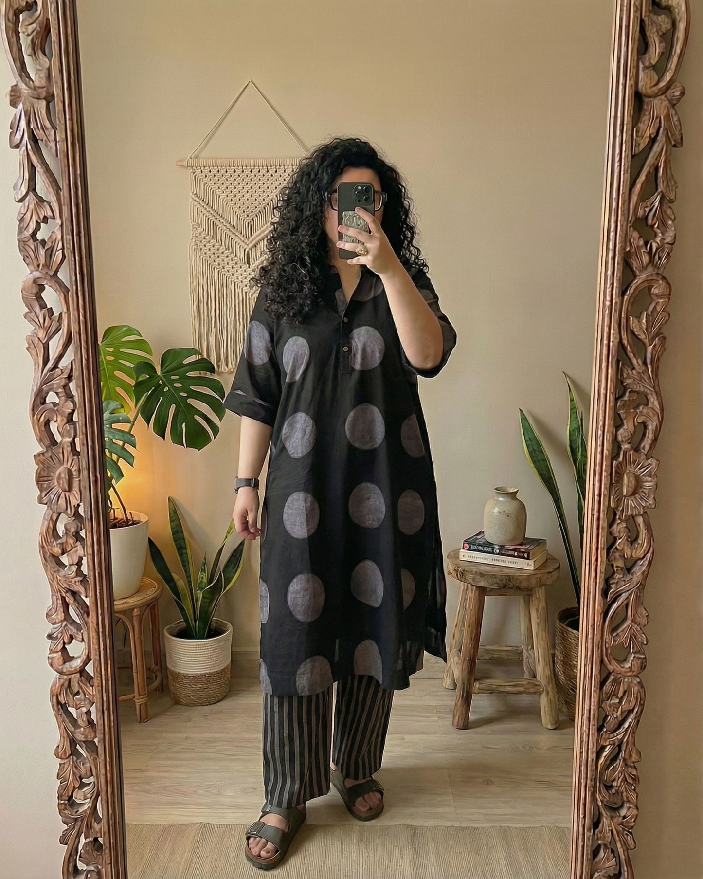 Tonight, Maybe - Cotton Bagru Kurta Set