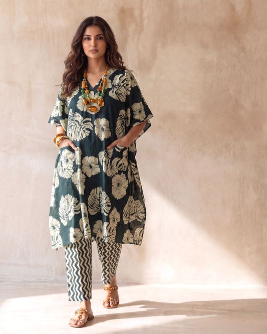 Leaf Me Alone - Kaftan Cotton Set