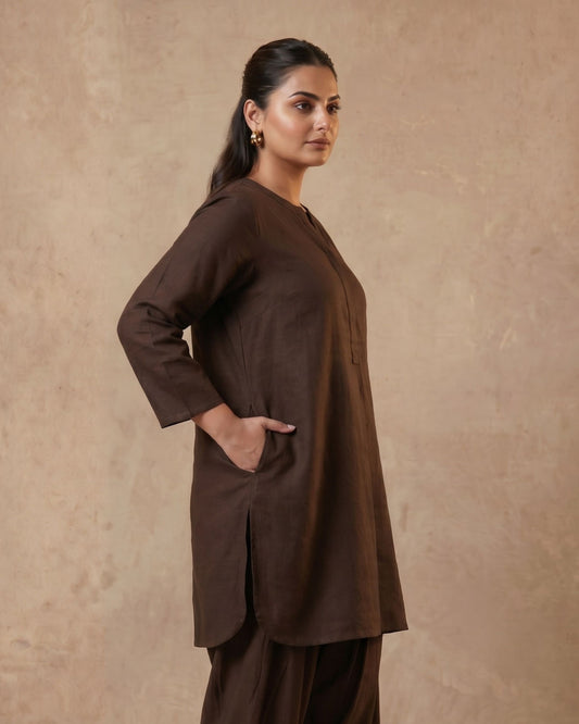 Own Doctrine - Poplin Kurta Set with Farshi Salwar