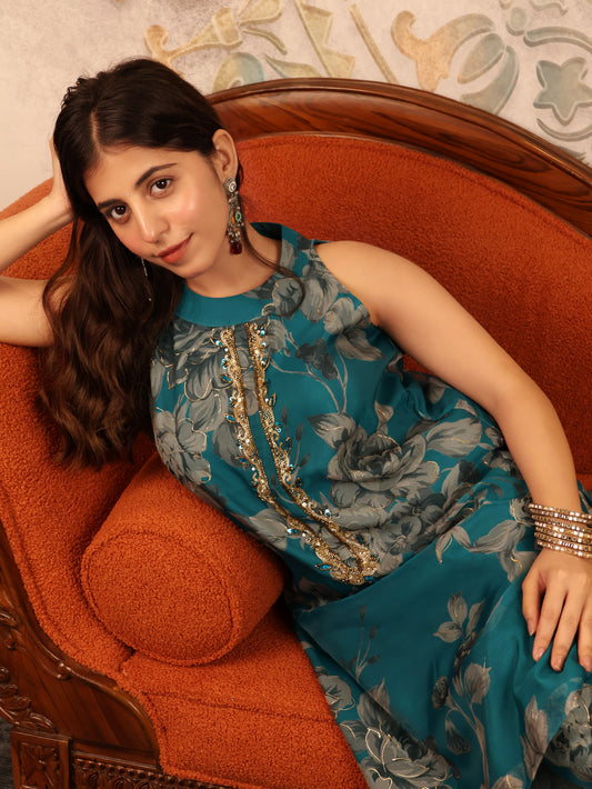 Fleurish - Embroidered Organza Coord Set