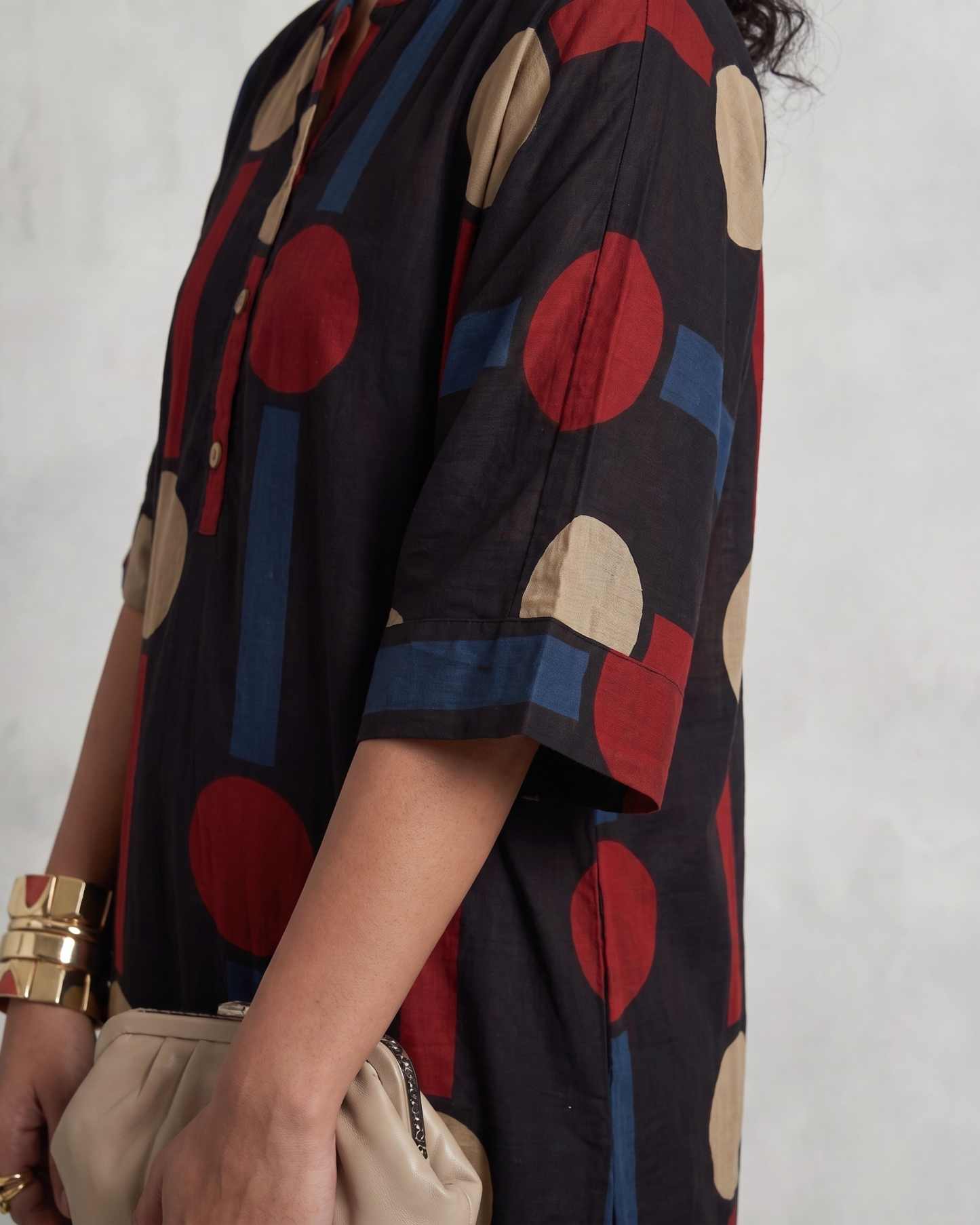 Point Taken - Hand Block Baghru Cotton Kurta Set