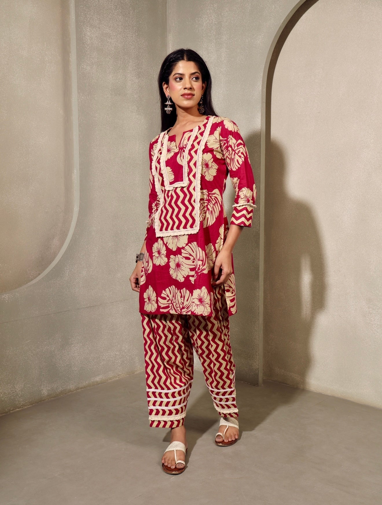 Lace Leela - Farsi Salwar Printed Cotton Set