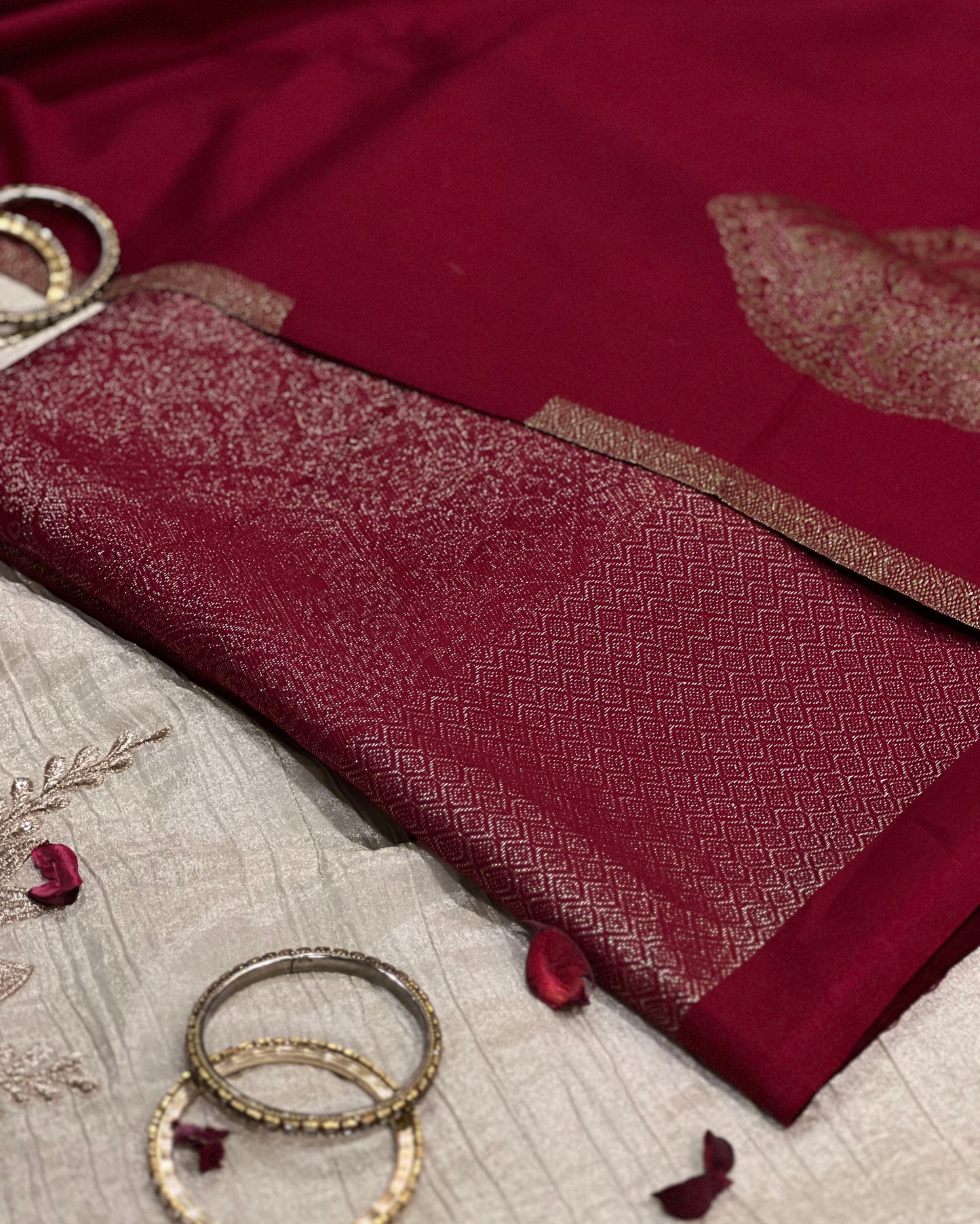 Azmat - Three Piece Unstitched Suit Set