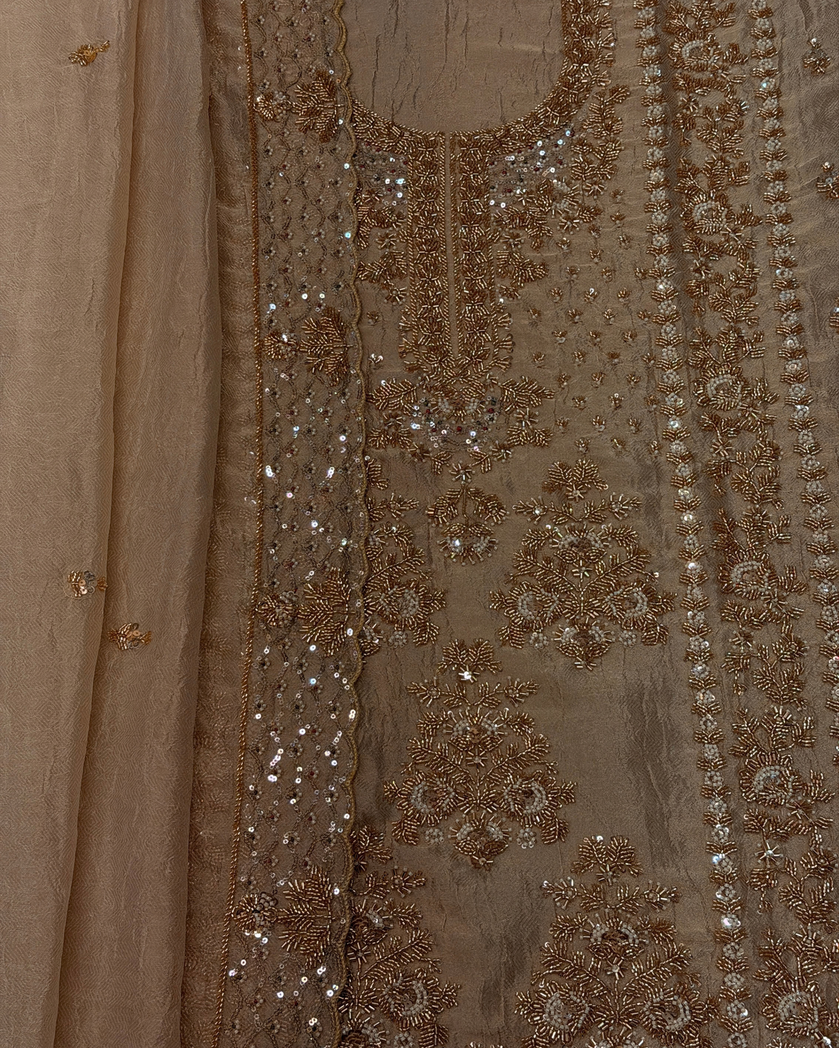 All That Glitters - Embroidered Unstitched Tissue Suit Set