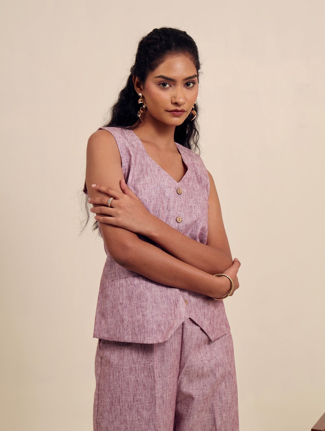 Rosé & Rule - Linen Waist Coat Set
