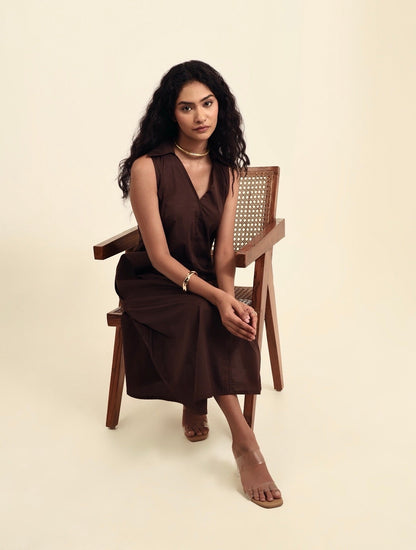 Cold Brew Collared Middi Dress