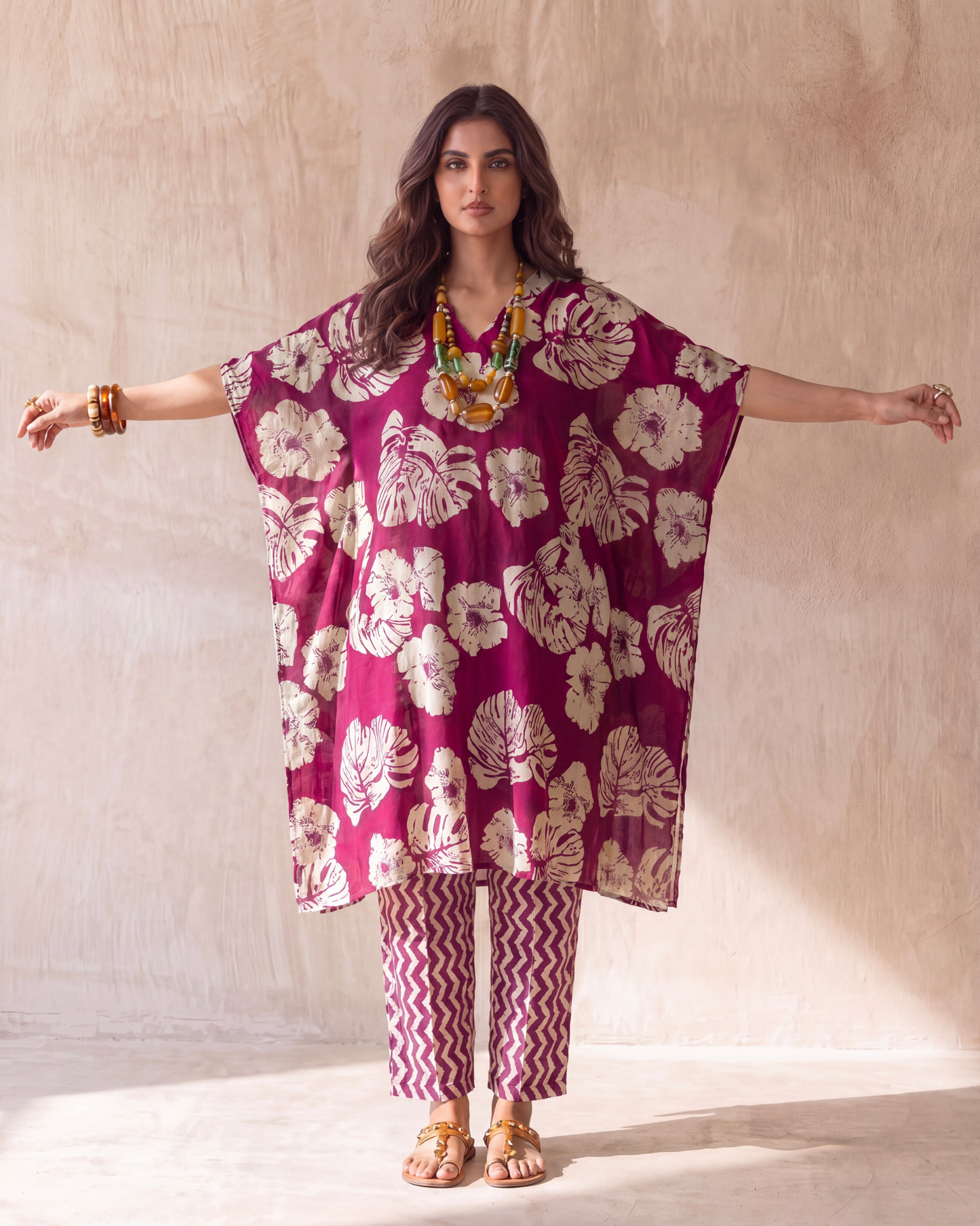 Leaf Me Alone - Kaftan Cotton Set