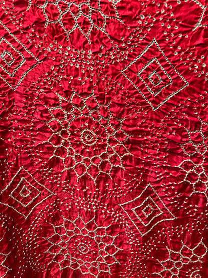 Miraaj – Bandhani Ajrakh Gaji Silk Saree