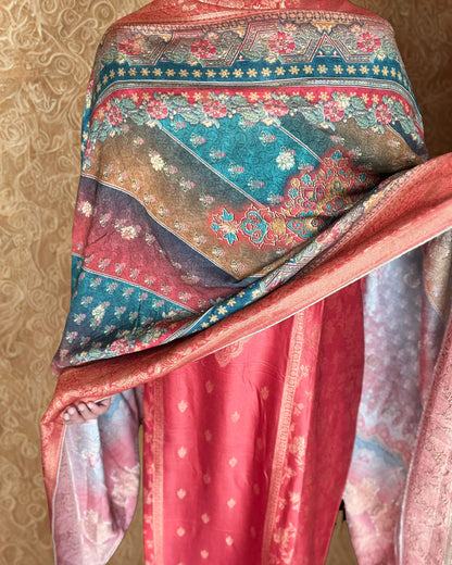 Samaya - Three Piece Unstitched Pashmina Suit Set