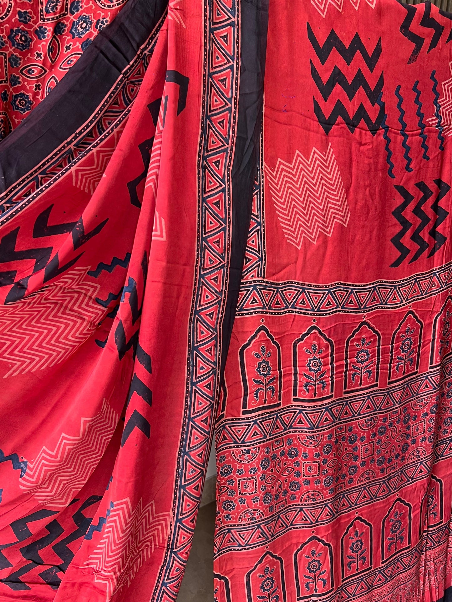 Sthir – Ajrakh Hand Block Modal Saree