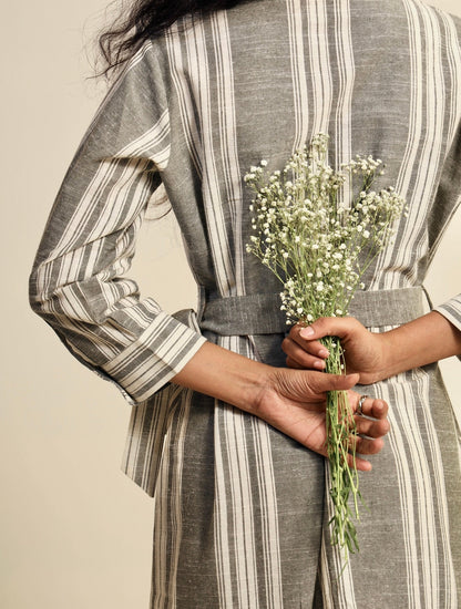 Linescapes - Linen Midi Dress