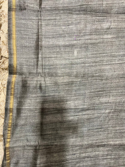 Rawsheeni - Apple Silk Saree with Hand Block Print
