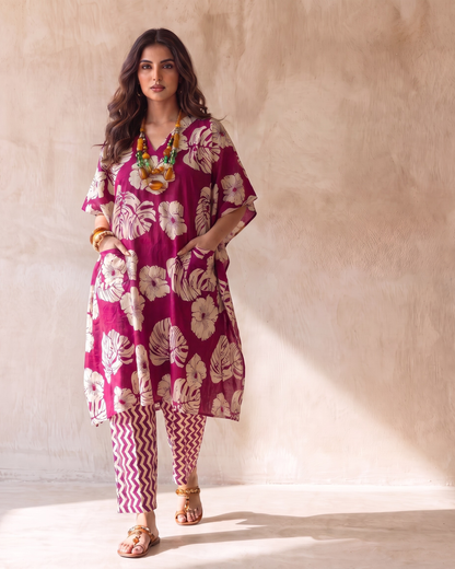 Leaf Me Alone - Kaftan Cotton Set