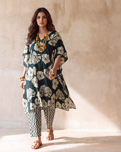 Leaf Me Alone - Kaftan Cotton Set
