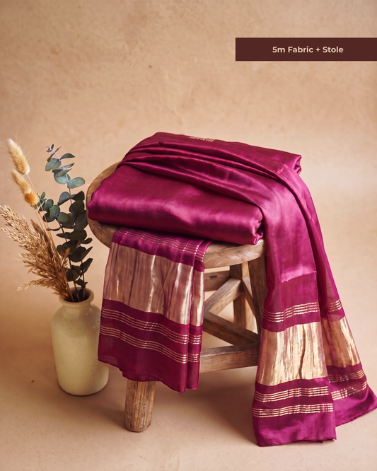 Vyān - Modal Unstitched Suit Set with Lagdi Patta Dupatta