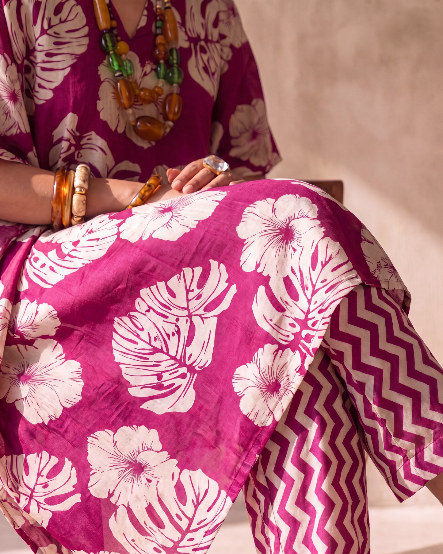 Leaf Me Alone - Kaftan Cotton Set