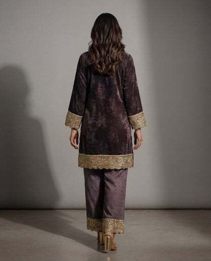 Umber - Velvet Co-ord Set for Women