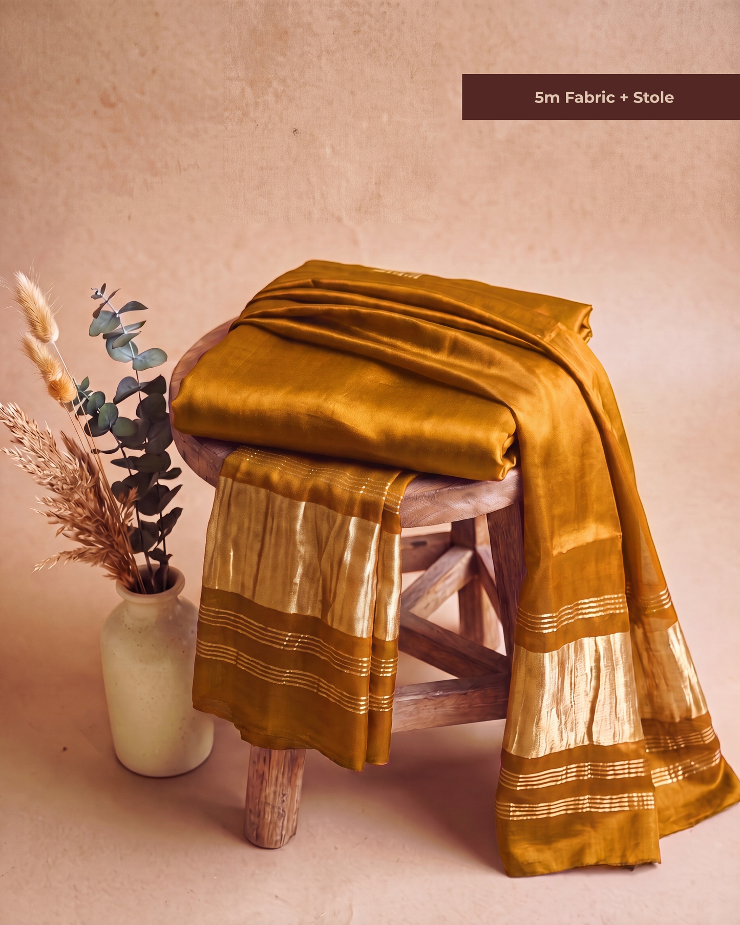 Vyān - Modal Unstitched Suit Set with Lagdi Patta Stole