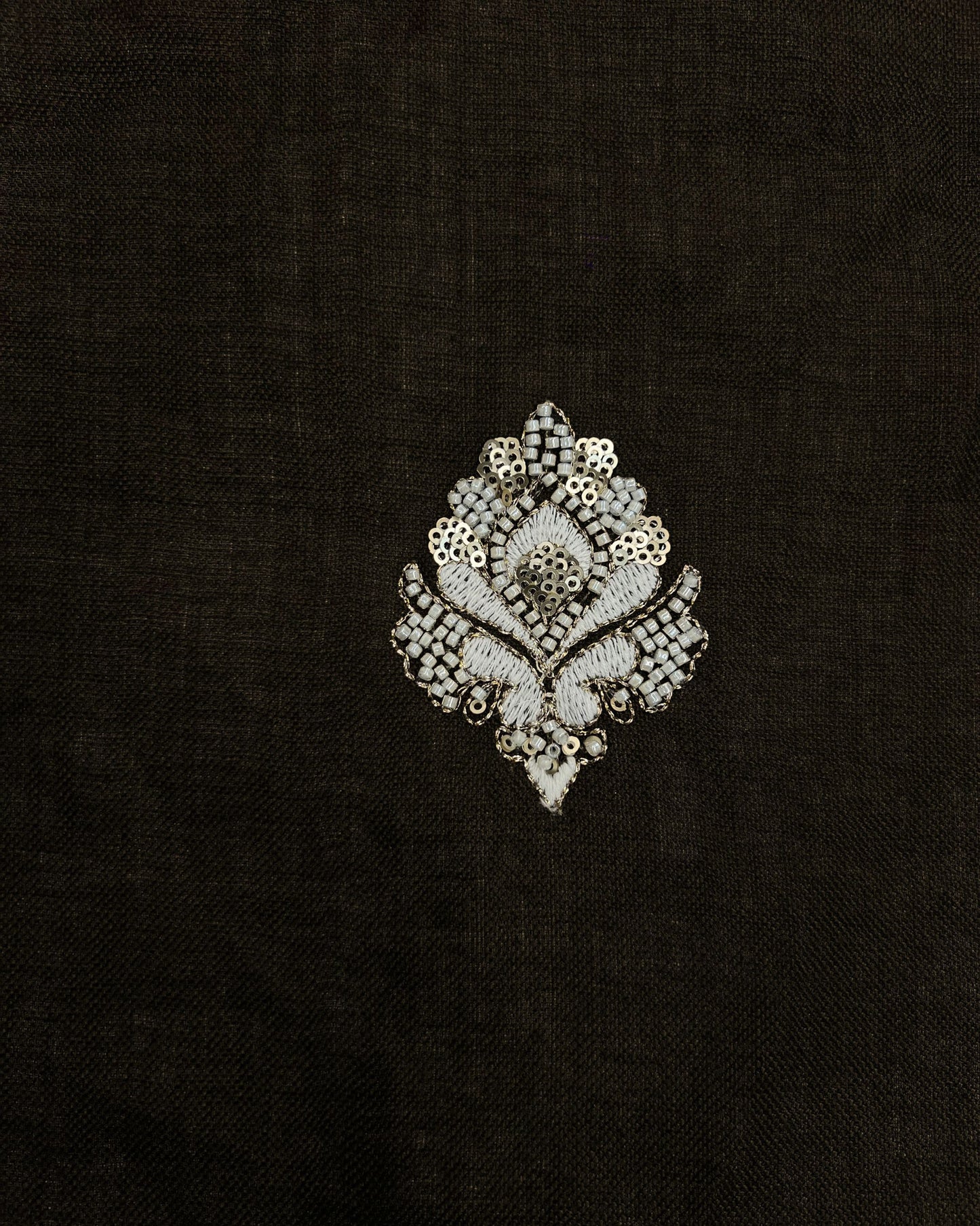 Viram - Linen Hand Embroidered Unstitched Kurta Pant Fabric Set