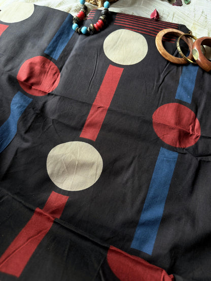 Vritta - Unstitched Bagru Kurta Pant Set