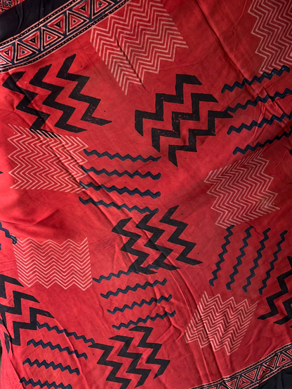 Sthir – Ajrakh Hand Block Modal Saree