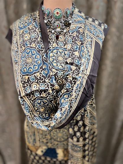Ember Draft - 2 Pc Modal Ajrakh Unstitched Set