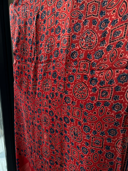 Sthir – Ajrakh Hand Block Modal Saree