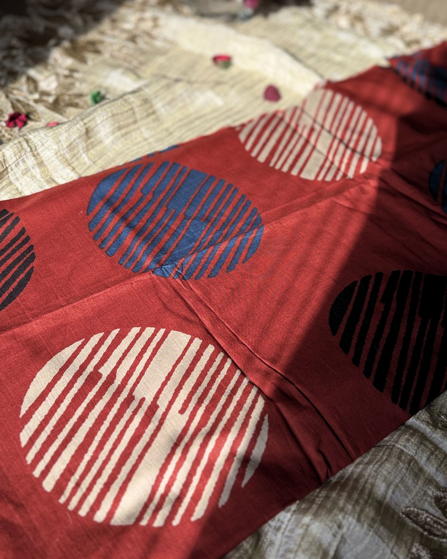 Vritta - Unstitched Bagru Kurta Pant Set