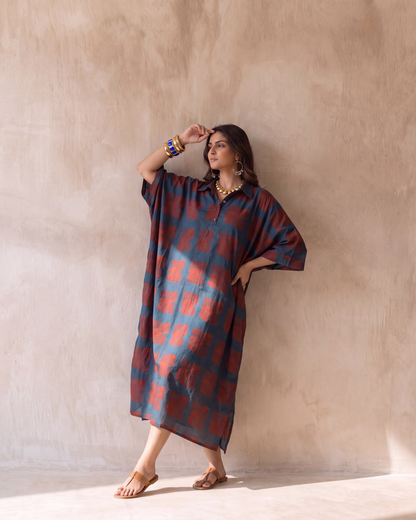 Shirt Happens - Oversized Boxy Kaftan Shirt Dress