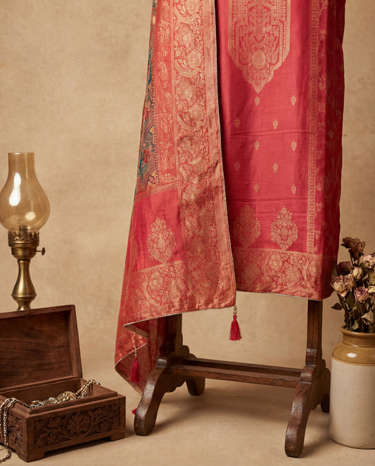 Samaya - Three Piece Unstitched Pashmina Suit Set