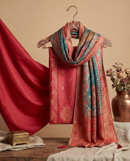 Samaya - Three Piece Unstitched Pashmina Suit Set
