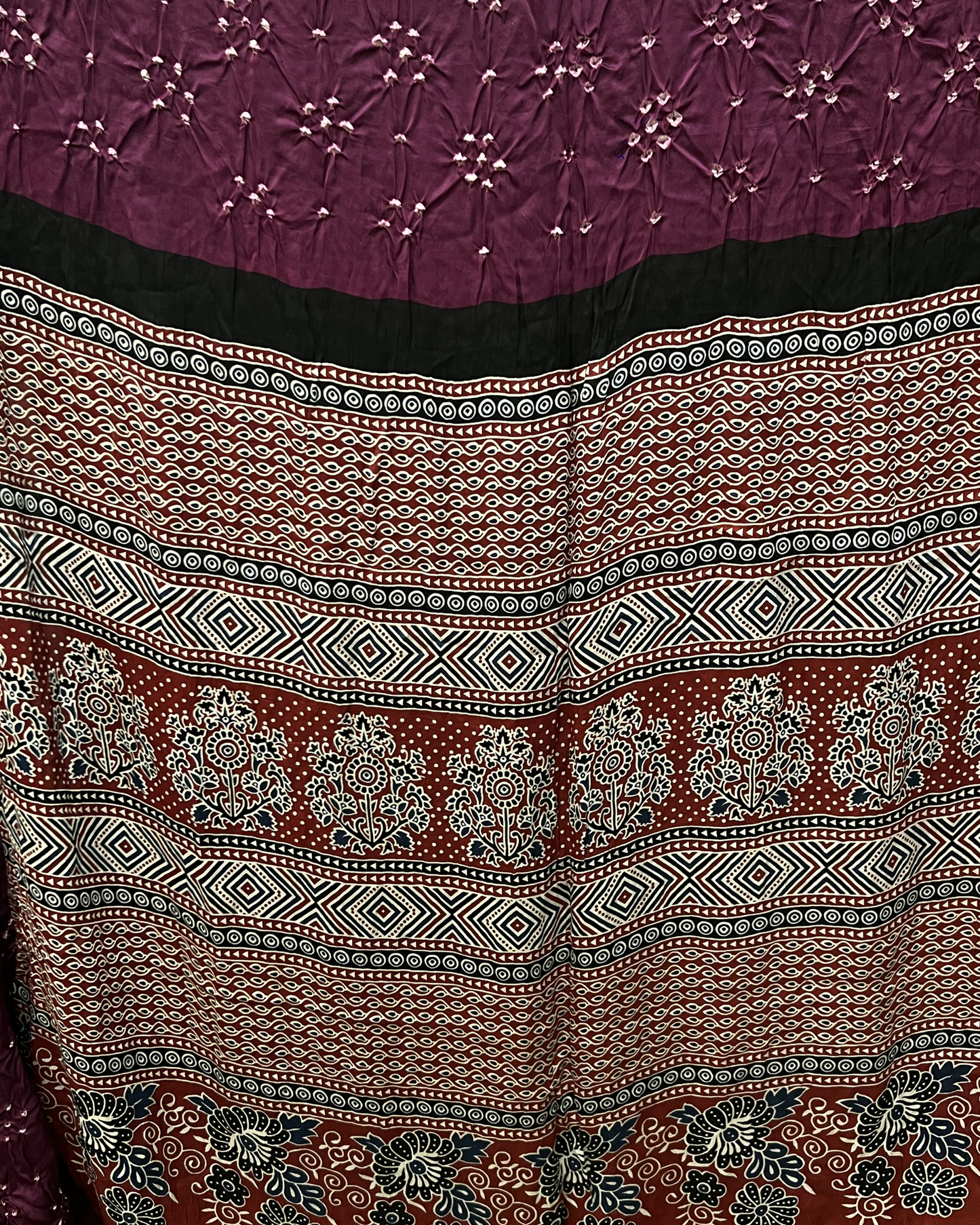 Bandhue - Bandhani & Ajrakh Modal Saree