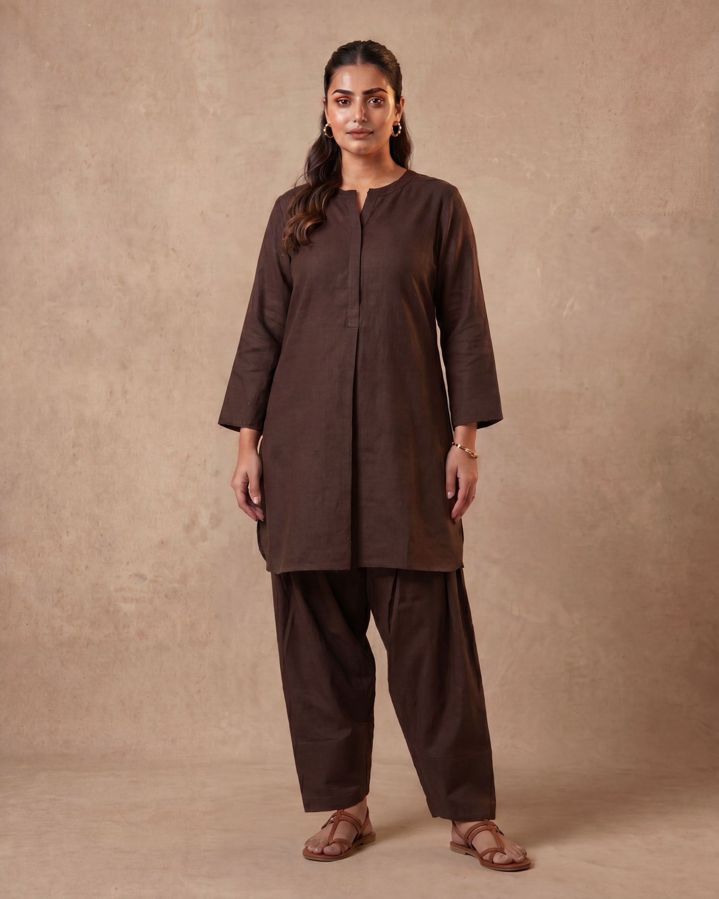Own Doctrine - Poplin Kurta Set with Farshi Salwar