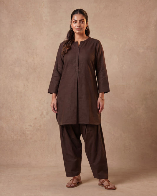 Own Doctrine - Poplin Kurta Set with Farshi Salwar
