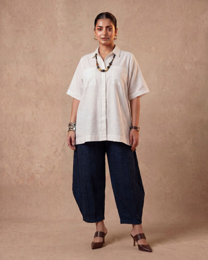 Monday Blues - Barrel Pant Co-ord Set