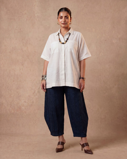 Monday Blues - Barrel Pant Co-ord Set