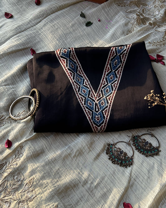 Palmora - Unstitched Modal Ajrakh Kurta & Dupatta Set