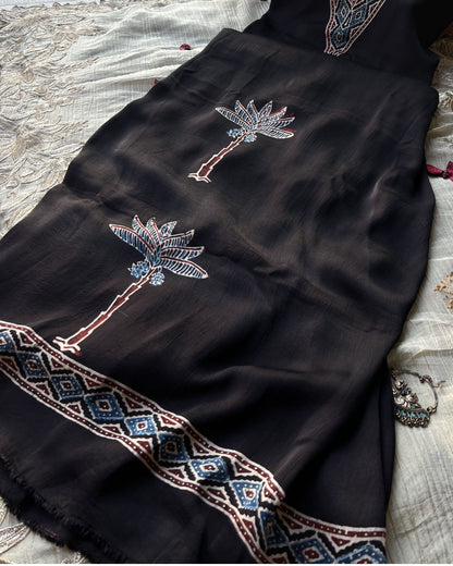 Palmora - Unstitched Modal Ajrakh Kurta & Dupatta Set