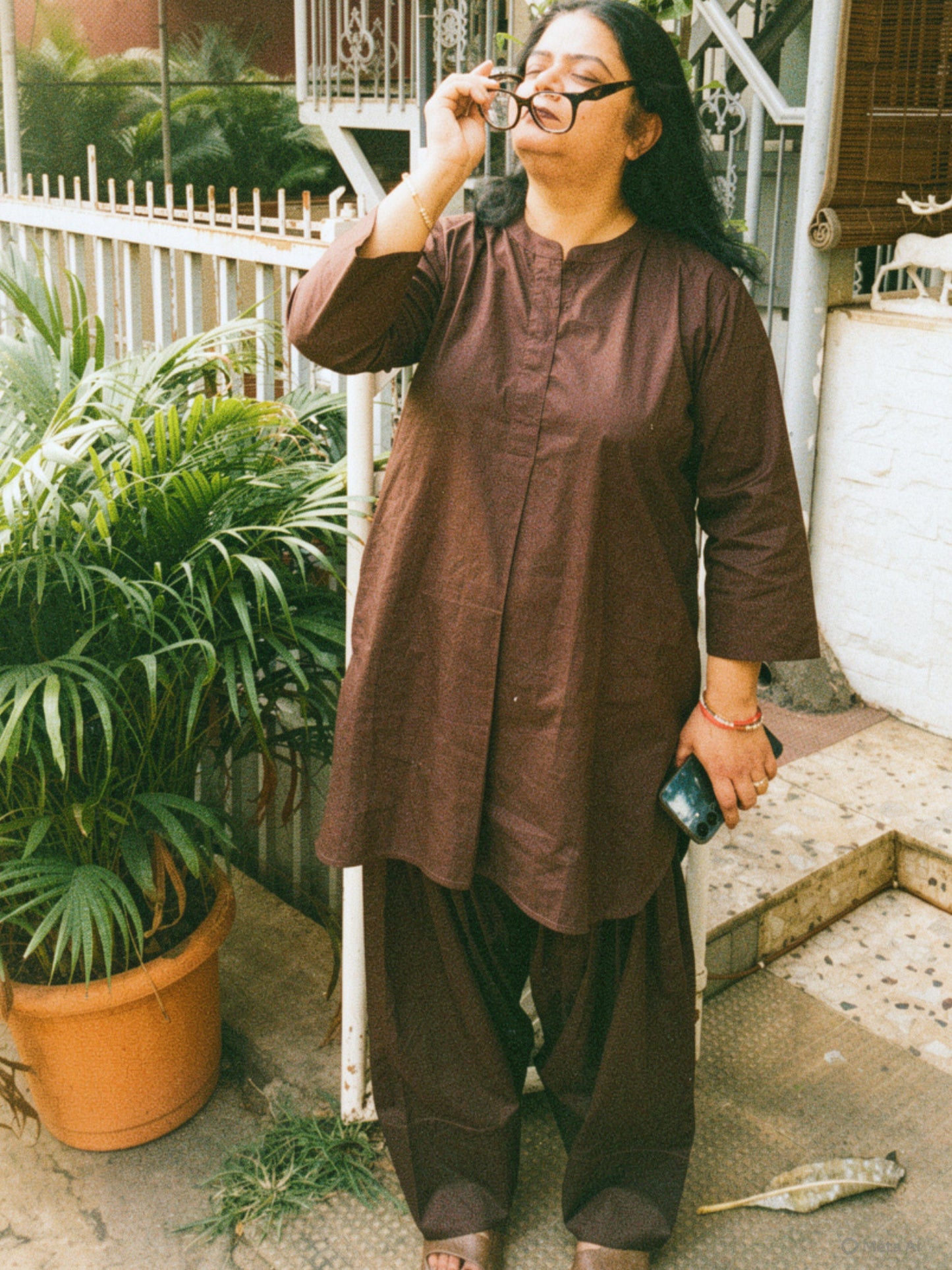Own Doctrine - Poplin Kurta Set with Farshi Salwar