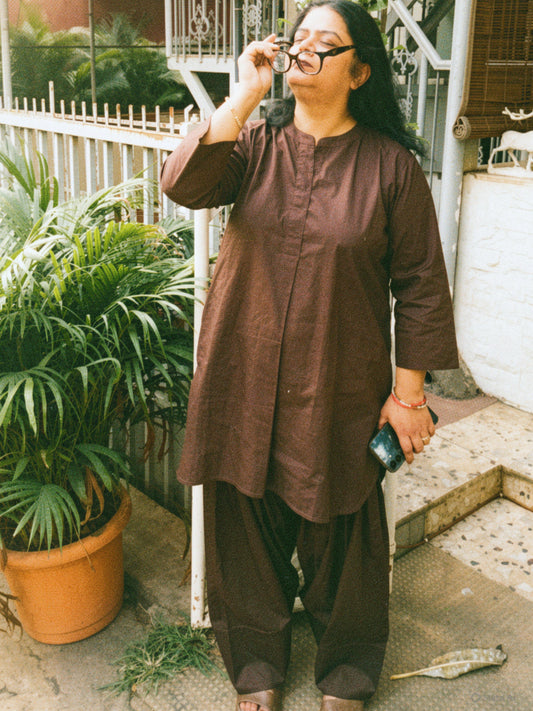 Own Doctrine - Poplin Kurta Set with Farshi Salwar