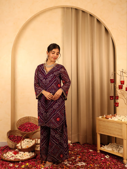 Shade & Seek - Bandhani Embroidered Coord Set