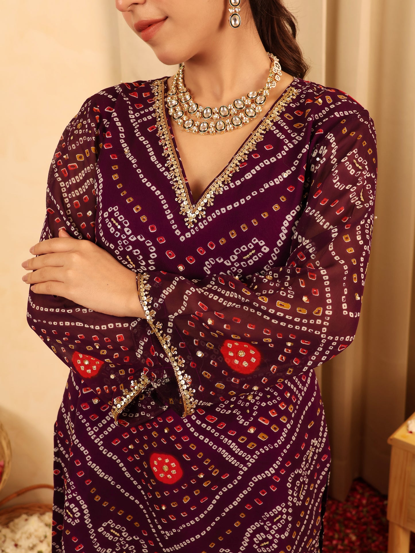 Shade & Seek - Bandhani Embroidered Coord Set