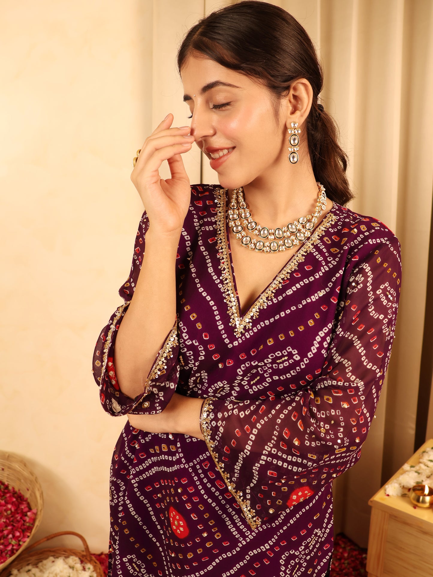 Shade & Seek - Bandhani Embroidered Coord Set