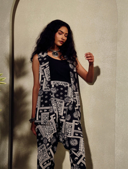 Moon Marked - Printed Waist Coat Set