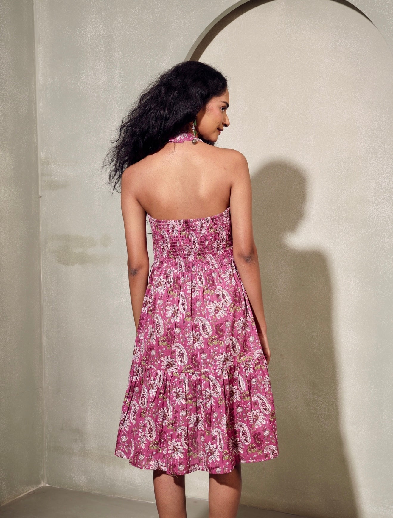 Halter Ego – Printed Halter Neck Dress