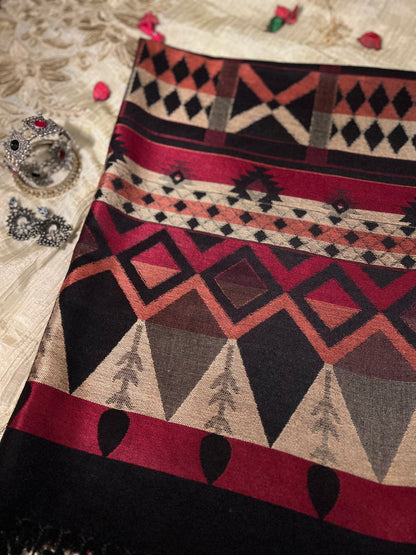 Black Jack - Premium Woollen Stole