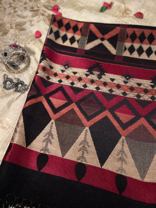 Black Jack - Premium Woollen Stole