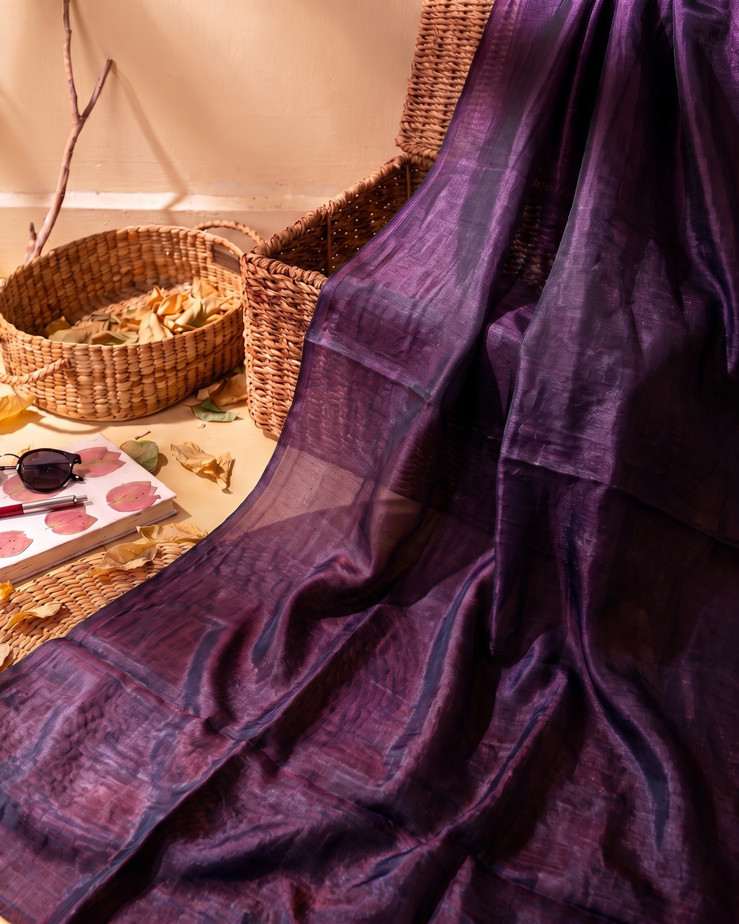 Cassis - Fendi Silk Unstitched Fabric