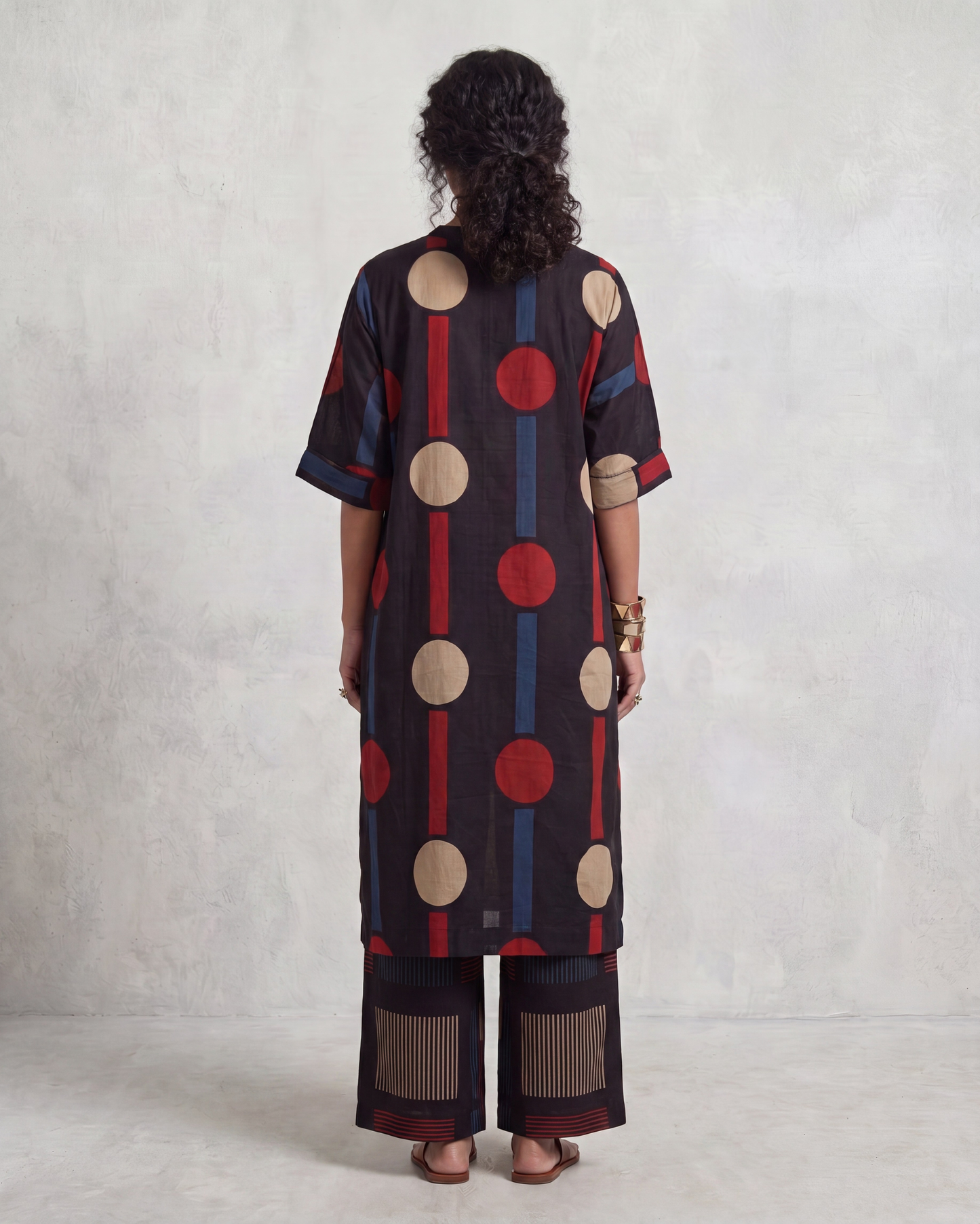 Point Taken - Hand Block Baghru Cotton Kurta Set