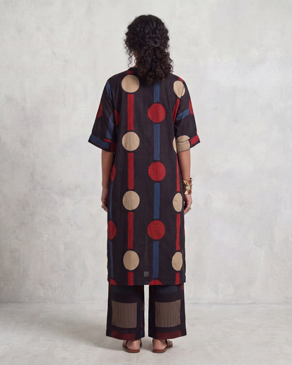 Point Taken - Hand Block Baghru Cotton Kurta Set